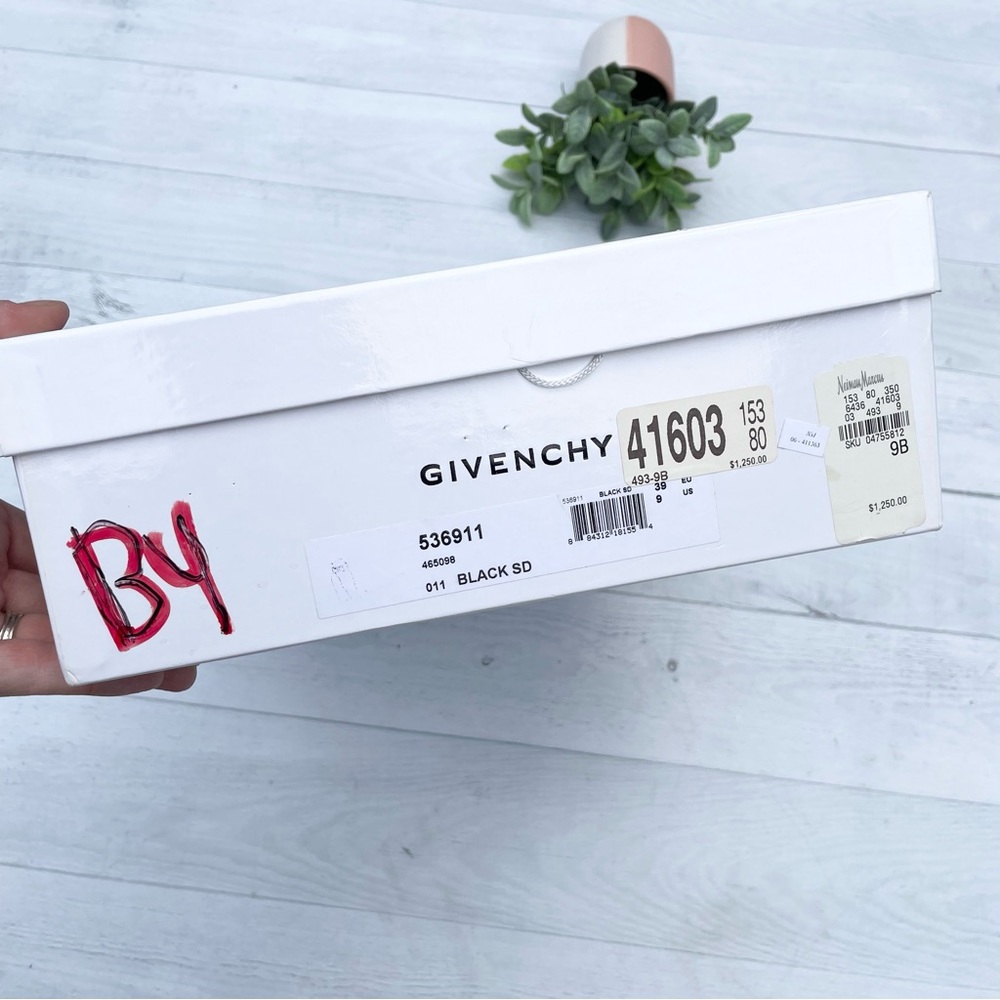 Givenchy Black Suede Wedge Ankle Bootie Size Unknown. See measurements below. - Picture 7 of 15